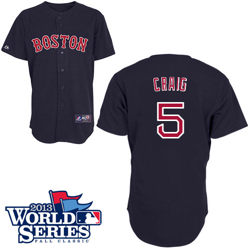 Allen Craig #5 MLB Jersey-Boston Red Sox Men's Authentic 2013 World Series Champions Road Baseball Jersey